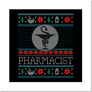 Pharmacy Student Pharmacist Ugly Christmas Xmas Posters and Art